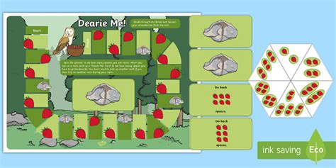 Dearie Me Multiplication Board Game Twinkl