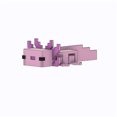 Stl File Articulated Minecraft Axolotl 🦎・3d Print Design To Download・cults