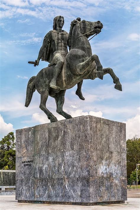 Statue Of Alexander The Great In Thessaloniki Stock Photo Image Of