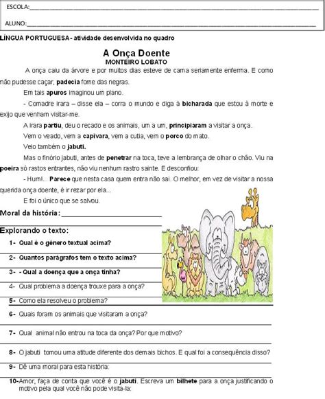 Textos Para O 3 Ano Do Ensino Fundamental Com Interpretação Ensino