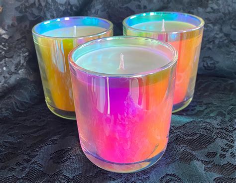 Limited Edition Soy Candles In Holographic Jars Choose Your Etsy