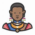 Icon African Woman Avatar Traditional Avatars Gambar