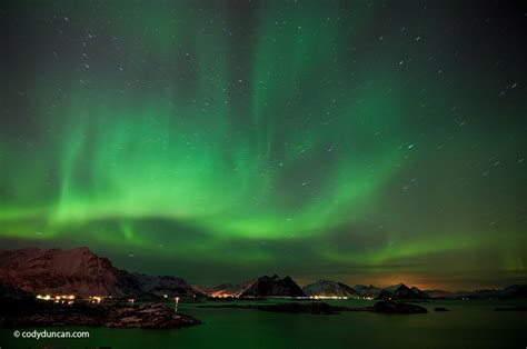 Photo Of Aurora Borealis Northern Lights Over Lofoten Islands Norway