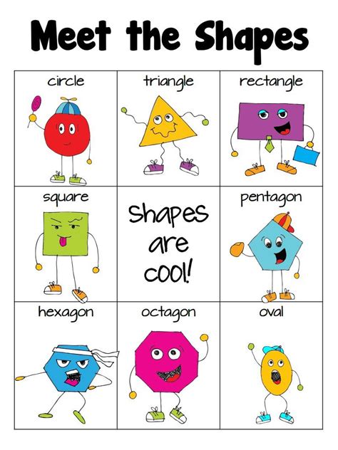 Shapes Chart For Kindergarten