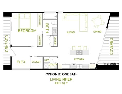 The Minimalist Small Modern House Plan 61custom