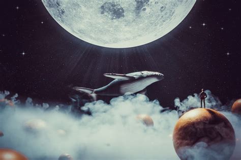 Creating Surreal Photo Art Of Flying Whales In Space Best Tech