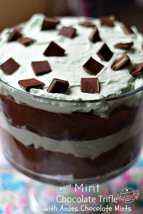 Irish Cream Mint Chocolate Trifle Kid Friend Things To Do Recipe