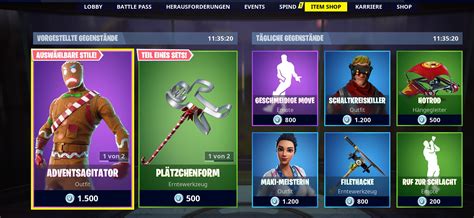 Contribute to amsh92/fortnite_itemshop development by creating an account on github. Fortnite Shop heute: Lebkuchen-Skin ist endlich da