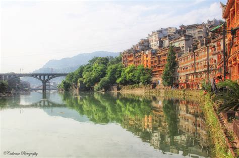 Wallpaper Trees Landscape Mountains City China Lake Water