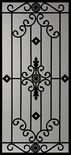 Dalemont Wrought Iron Door Insert Randals Wrought Iron And Stained Glass