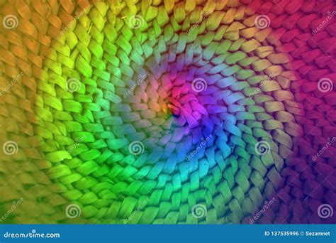 Rainbow Color Weave Basket Stock Photo Image Of Beautiful 137535996