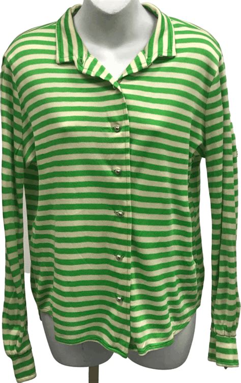 vintage 60 s green and white striped button up free shipping thrilling