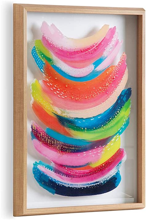 Kate And Laurel Blake Bright Abstract Framed Printed Glass Art By Jessi Raulet Of Ettavee 18x24