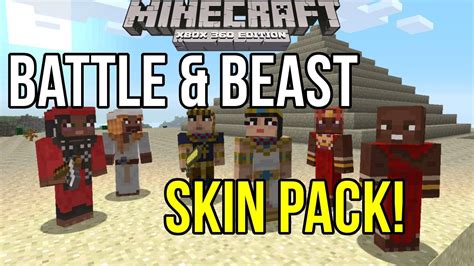 Minecraft Xbox 360 Battle And Beast Skin Pack 2 14 New