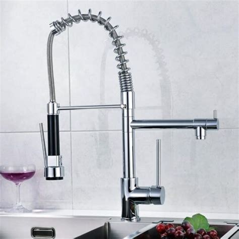 Modern Monobloc Kitchen Mixer Tap With Pull Out Hose Spray Single Lever