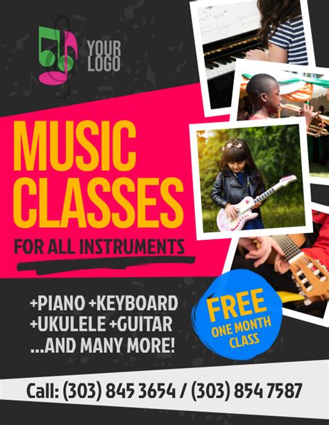 Music Classes Flyer Template Postermywall