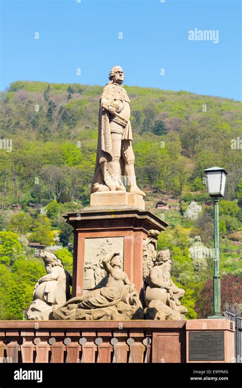 Statue In Old Town Of Heidelberg Germany Stock Photo Alamy