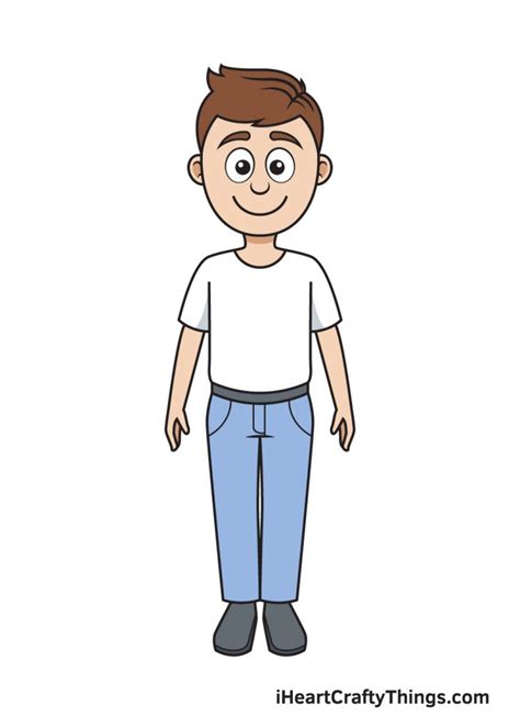 How To Draw A Person Standing Straight Easy How To Draw A Cartoon