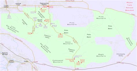 Map Of Joshua Tree National Park California