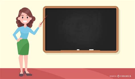Teacher Pointing At Blackboard Ad Ad Ad Blackboard Pointing Teacher School