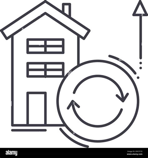 Lease Renewal Icon Linear Isolated Illustration Thin Line Vector Web