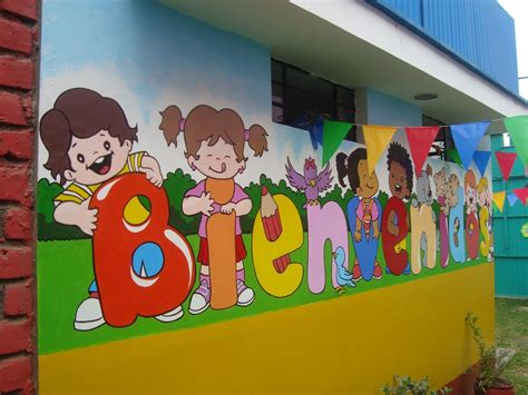 Resultado De Imagen Para Mural Pintura Preescolar Murales Escolares Mural Infantil Murales