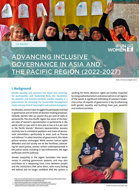 advancing inclusive governance in asia and the pacific region 2022 2027 publications un