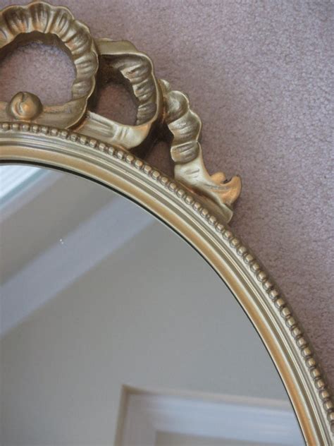 Vintage Gold Oval Mirror For Sale At 1stdibs