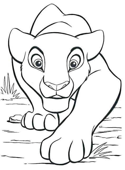 Get Cute Baby Lion Coloring Pages Background Mencari Mainan