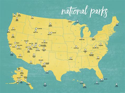 Parki Narodowe W Usa Mapa