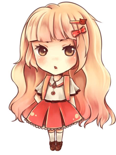 Chibi Little Girl With Blonde Hair By Platuhuakati On