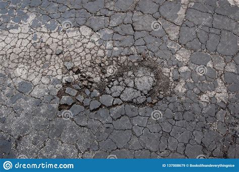 Cracked Broken Pavement Stock Image Image Of Rock Material 137008679