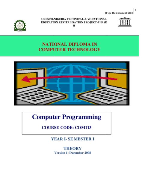 (PDF) COM113 INTRO TO COMPUTER PROGRAMMING Theory Book | Ruhul Qudus Dr ...