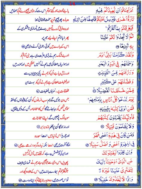 Surah Bani Israil Urdu1 Page 2 Of 3 Quran O Sunnat
