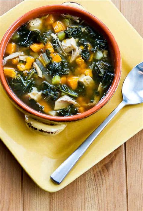 Slow Cooker Turkey Soup With Kale And Sweet Potatoes Kalyns Kitchen