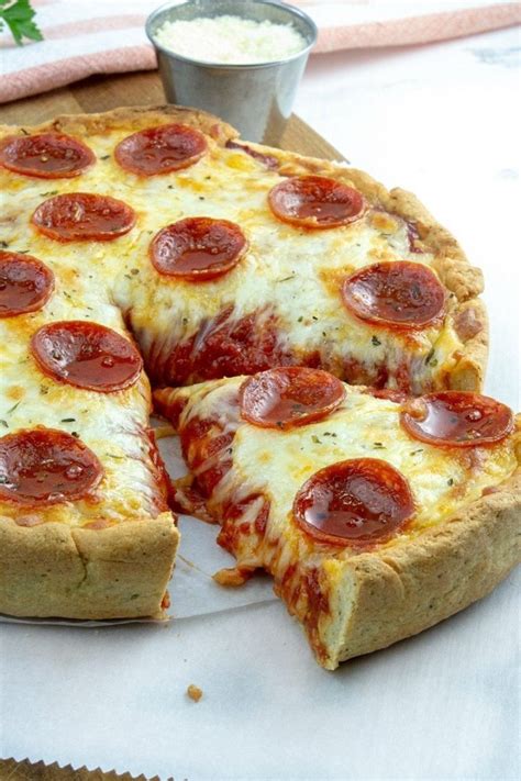 Keto Deep Dish Pepperoni Pizza Holistic Yum