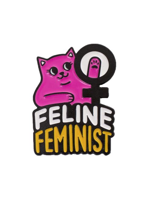 Punky Pins Feline Feminist Soft Enamel Pin Impericon De