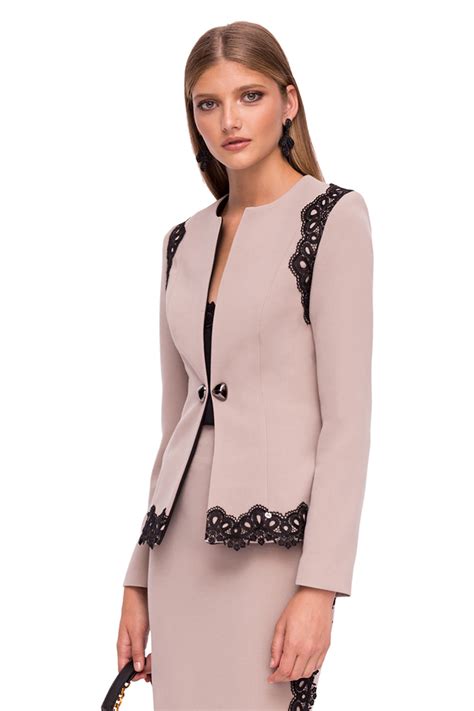 Blazer With Contrasting Lace Details S1311 Nissa