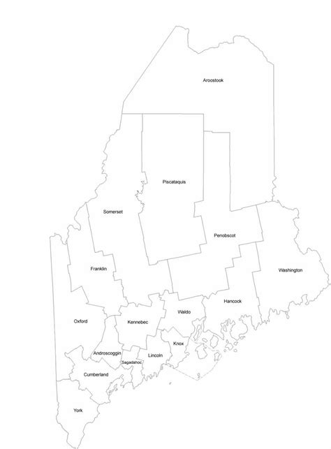 maine county map  county names