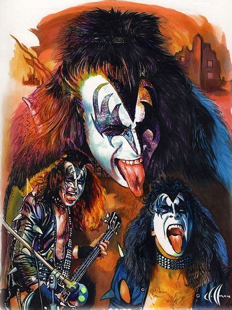Gene Art More Heavy Metal Pop Rock Rock N Roll Beatles Drawing Banda Kiss Kiss Artwork