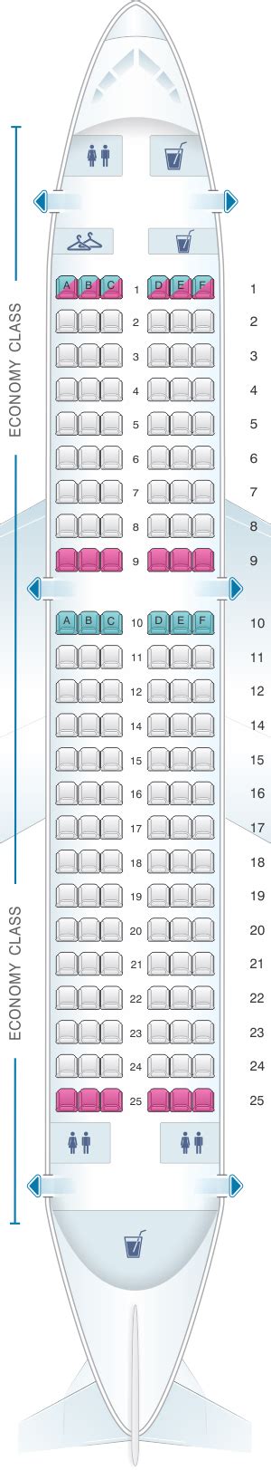 Seat Map Croatia Airlines Airbus A319