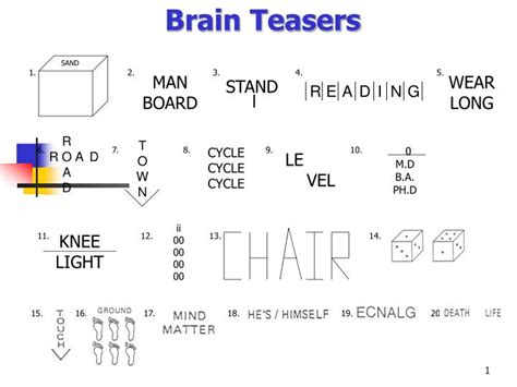 Ppt Brain Teasers Powerpoint Presentation Free Download Id467674