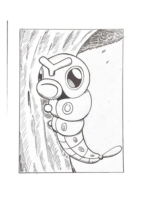 Caterpie Pokemon Coloring Pages Free Coloring Pages For Kids