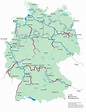 Waterways of Germany - Maps on the Web | Germany map, Map, Germany