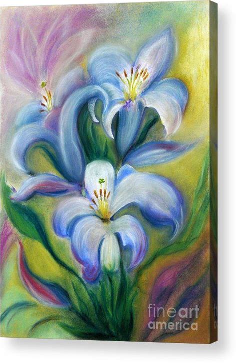 Lilies Acrylic Print By Jasna Dragun Lily Painting Contemporary