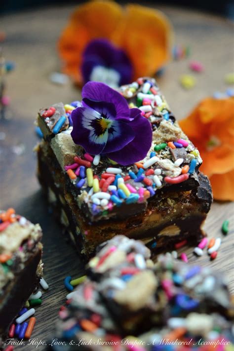 Reeses Birthday Sprinkle Brownie Cheesecake Bars