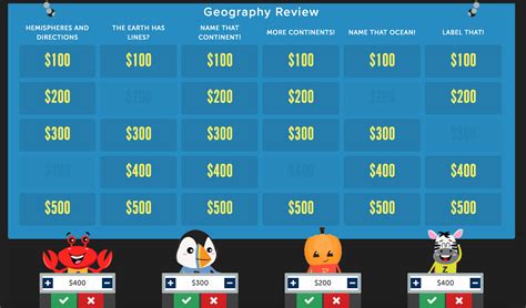 Jeopardy Online Template The Templates Art