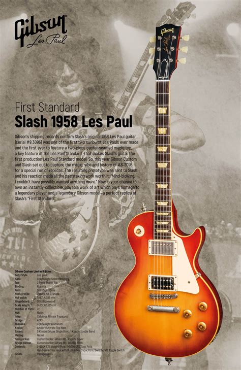 Gibson Les Paul Slash 1958 First Standard | Gibson les paul slash, Les paul, Les paul guitars