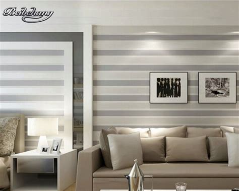 Beibehang Mediterranean Style 3d Wallpaper Vertical Stripe 3d Wallpaper