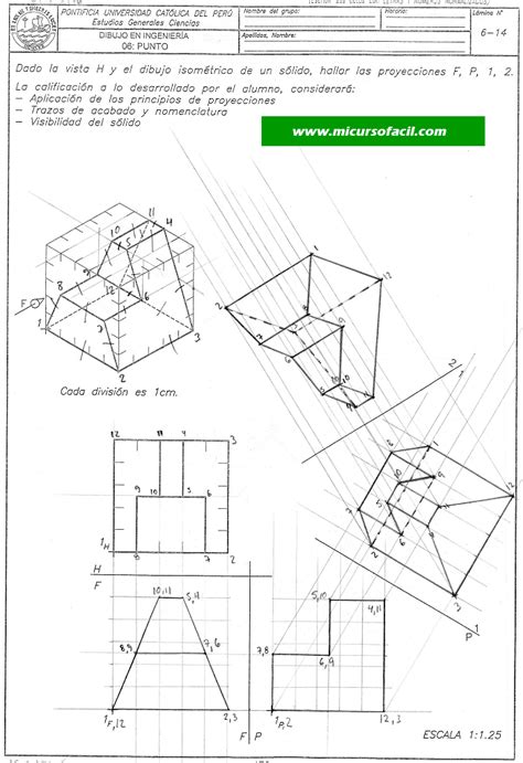 Geometría Descriptiva Geometría Dibujo Tecnico Ejercicios